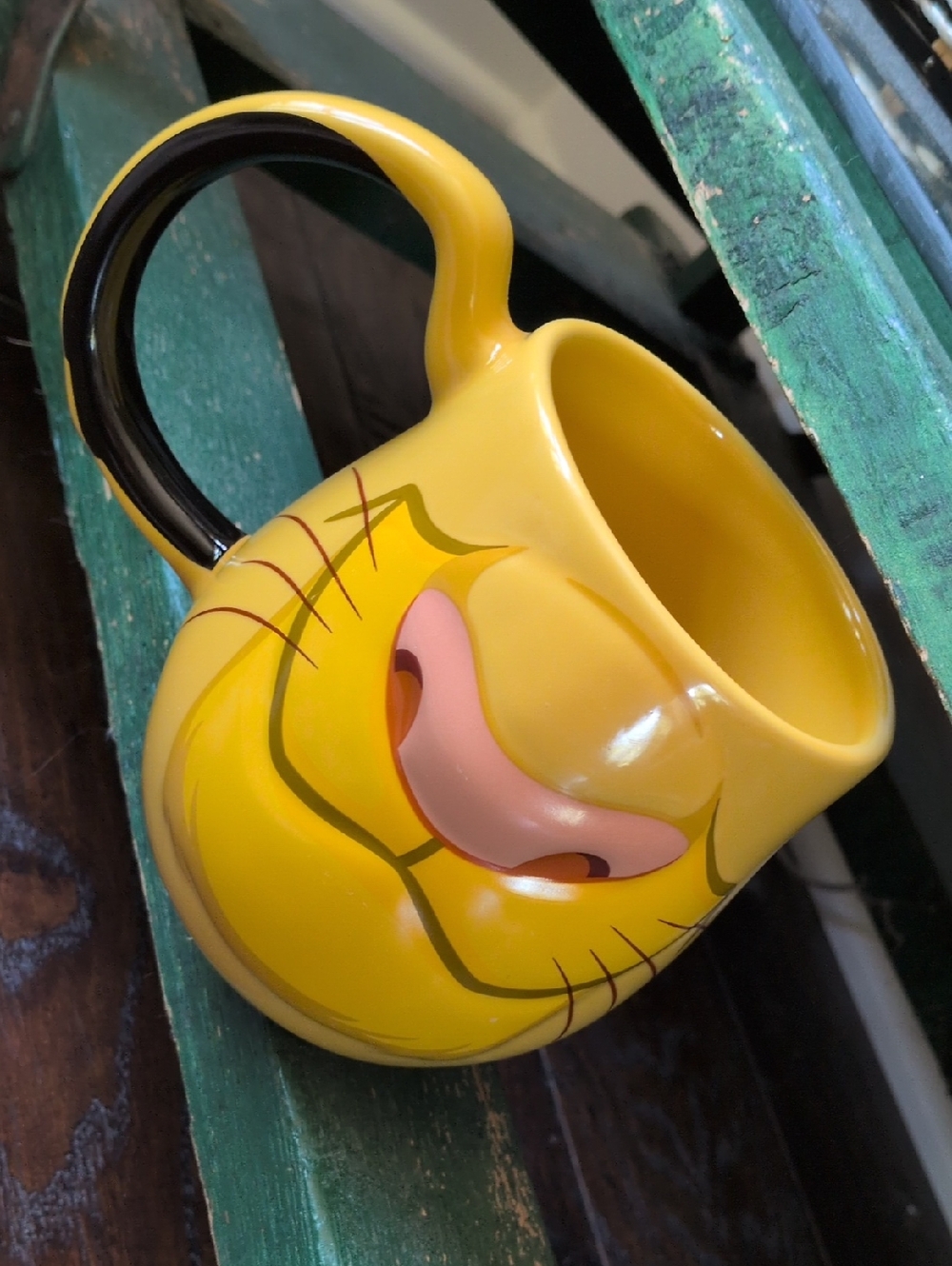 DISNEY PARKS I The Lion King Ceramic Stoneware 3D Simba Face Logo Mug